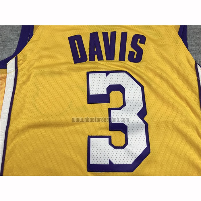 Camiseta Los Angeles Lakers Anthony Davis NO 3 Ciudad 2019-20 Amarillo